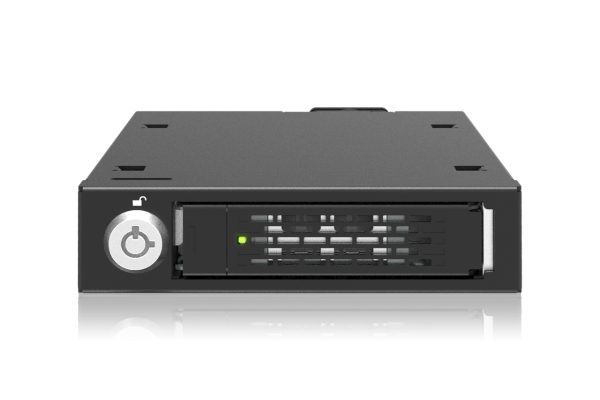 ICY DOCK ToughArmor - MB601V5K-B - 1-Bay 2.5 U.2/U.3 NVMe SSD PCIe 5.0 Wechselrahmen-Geh+?use f++r externen 3.5 Laufwerksschacht (1 x MCIO 4i SFF-TA-1016)