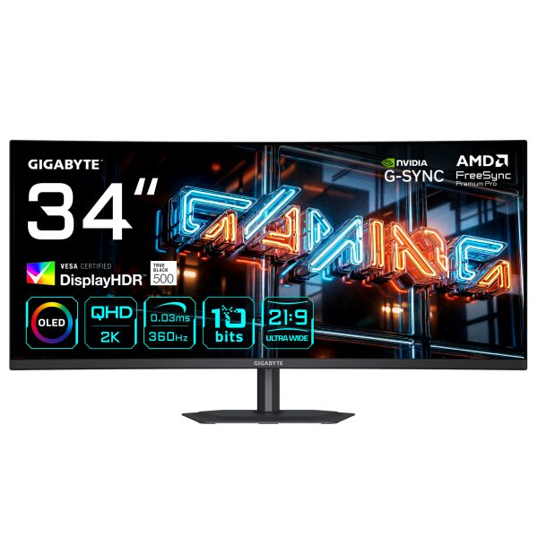 Gigabyte 34 VA MONITOR SPK CUR MO34WQC36
