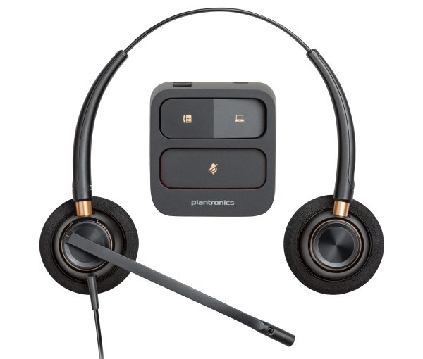 HP Poly EncorePro HW520 Binaural Noise Cancelling Headset (Requires Bottom Cable)