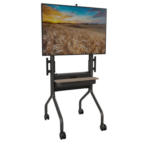 CHIEF Voyager Height Adjustable AV TV Cart - For LCD Displays 50-70" - Black - Cart - for flat panel / video conferencing system - black - screen size: 50"-75" - mounting interface: 200 - 200 mm - 600 - 400 mm