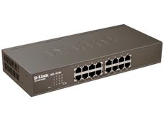 D-Link SWITCH 16PORT 10/100 LAN PORTS, LAYER 2, UNMANAGED, PLUG & PLAY, AUTO MDI/MDIX, GREEN TECHNOLOGY, PLASTIC CASE, DESKTOP