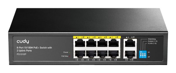 Cudy Switch FS1010P V4.0 - 10 Ports - 8x FE (10/100) - 2x Up