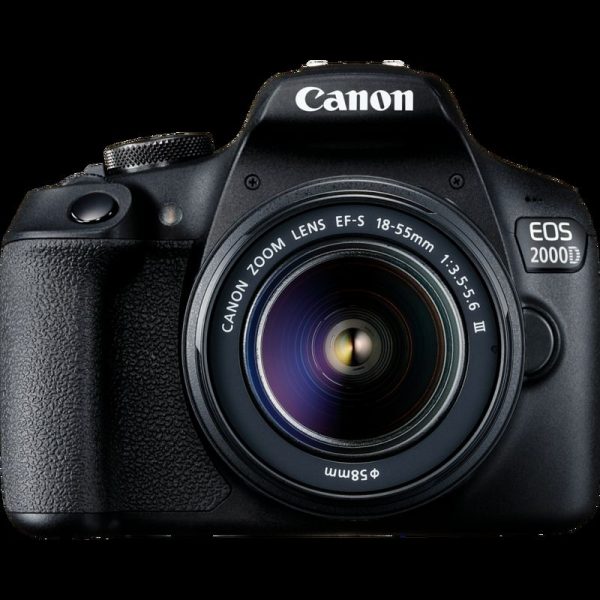 Canon DIGITAL CAMERA DSLR EOS 2000D + 18-55 LENS, DIGIC 4+, EF/EF-S, 24.1MP, VIDEO FHD, LCD 3'', SUPPORTED CARDS: SD, SDHC, SDXC, WIFI, NFC, 2YW