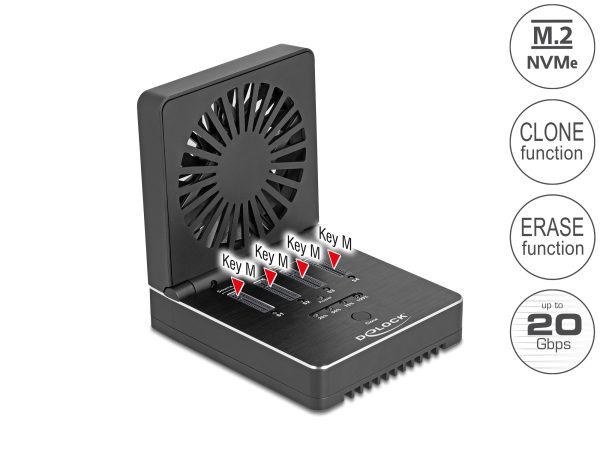 DeLOCK USB 20 Gbps M.2 Dockingstation 4x M.2 NVMe PCIe SSD