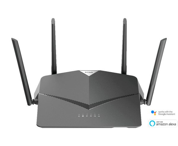 D-Link ROUTER WIRELESS AC 2600 WAVE2 MU-MIMO DUAL BAND (11A/B/G/N/AC), 4 X GIGABIT LAN PORTS, GIGABIT WAN, -VOICE CONTROL, D-LINK WI-FI APP, 1 X 2.0 USB PORT, 1 X 3.0 USB PORT, FOTA, INTERCHANGABLE UK/EU PLUG