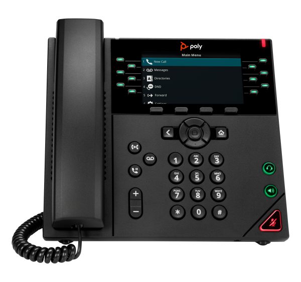 HP Poly VVX 450 - VoIP phone - 3-way call capability - SIP, SRTP, SDP - 12 lines - black