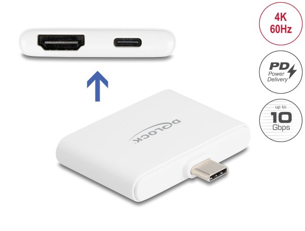 DeLOCK USB-C Adapter > HDMI 4K 60Hz und USB Typ-C + PD 94W