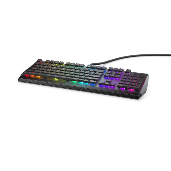 DELL Alienware AW510K - Keyboard - backlit - USB - key switch: CHERRY MX Low Profile Red - Dark Side of the Moon - for Alienware Area-51, Aurora, Aurora R10, Aurora R9, M15, M17, G5 5090, XPS 8940