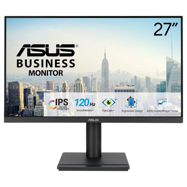 ASUS VA279QGSE - LED monitor - 27" - 1920 x 1080 Full HD (1080p) @ 120 Hz - IPS - 300 cd/m? - 3000:1 - 1 ms - HDMI, VGA, DisplayPort - speakers - black