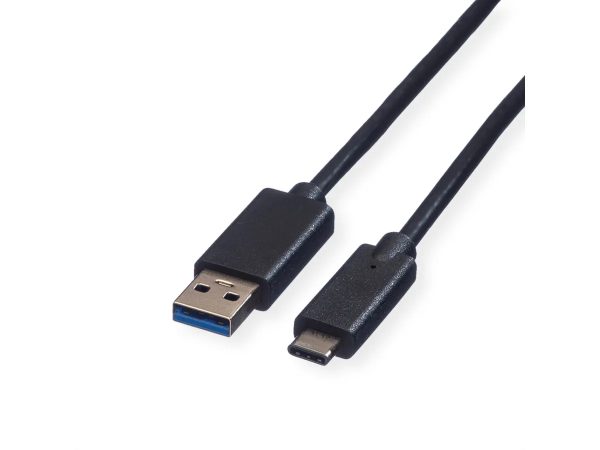 Roline GREEN USB 3.2 Gen 1 Kabel, USB A-C, ST/ST, schwarz, 3 m