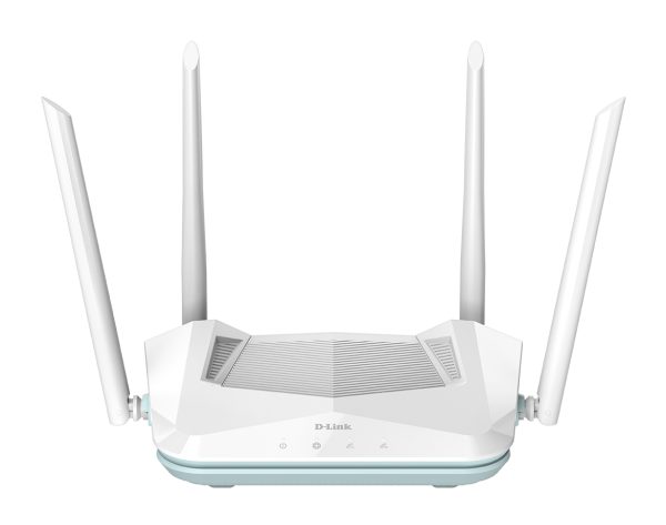 D-Link ROUTER WIRELESS AX 1500 WI-FI 6 DUAL BAND (11AX/AC/B/G/N/A/K/V) AI, MU-MIMO & OFDMA, 3 X GIGABIT LAN PORTS, GIGABIT WAN, 4 EXTERNAL ANTENNAS, VOICE CONTROL, FOTA, D-LINK AI TECHNOLOGY, D-LINK WI-FI MESH, UK PLUG