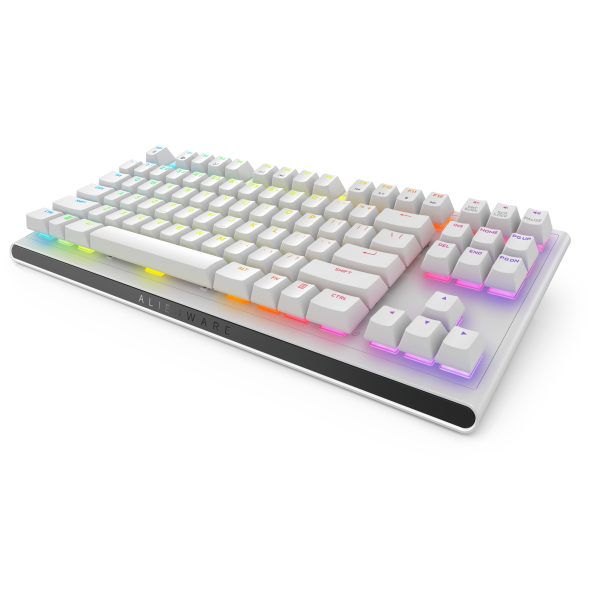 DELL Alienware AW420K - Keyboard - tenkeyless - backlit - USB - QWERTY - US - key switch: CHERRY MX Red - lunar light