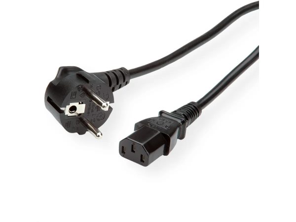 Roline Netzkabel, gerade IEC-Buchse, schwarz, 5 m