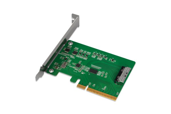 ICY DOCK EXLink MB409A5 - MCIO 8i (SFF-TA-1016) zu PCIe 5.0 x8 Adapter mit Redriver