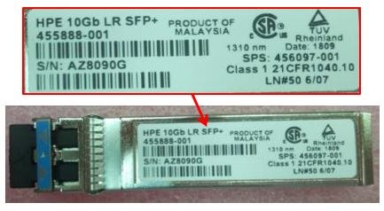 HPE SFP+ 10G BLc LR TRANSCEIVER
